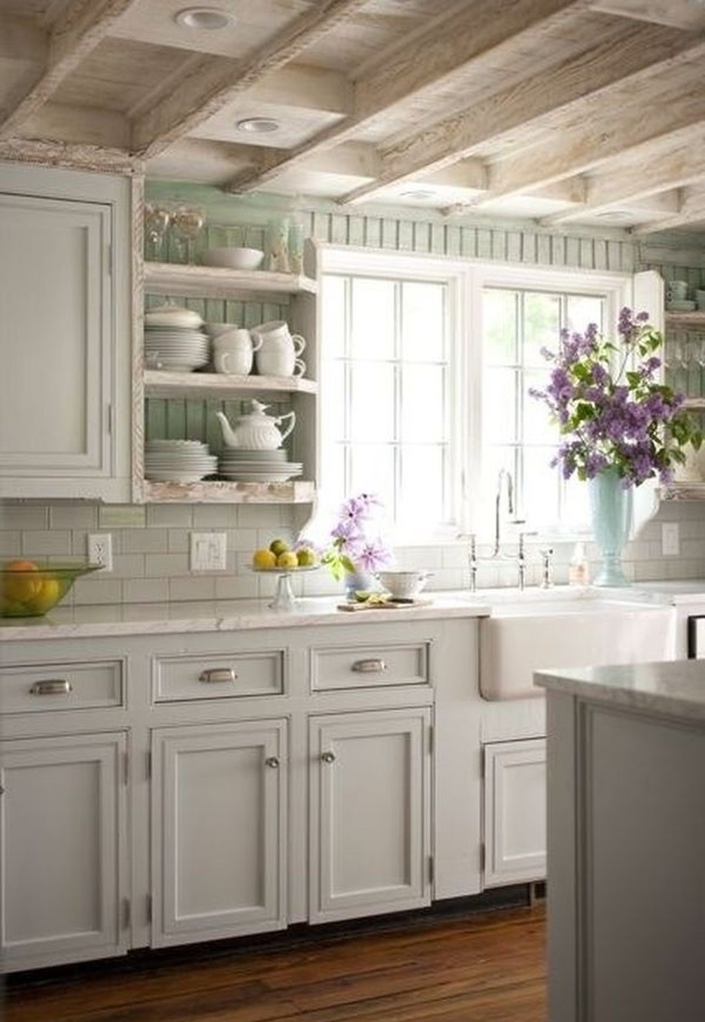  white rustic kitchen cabinets