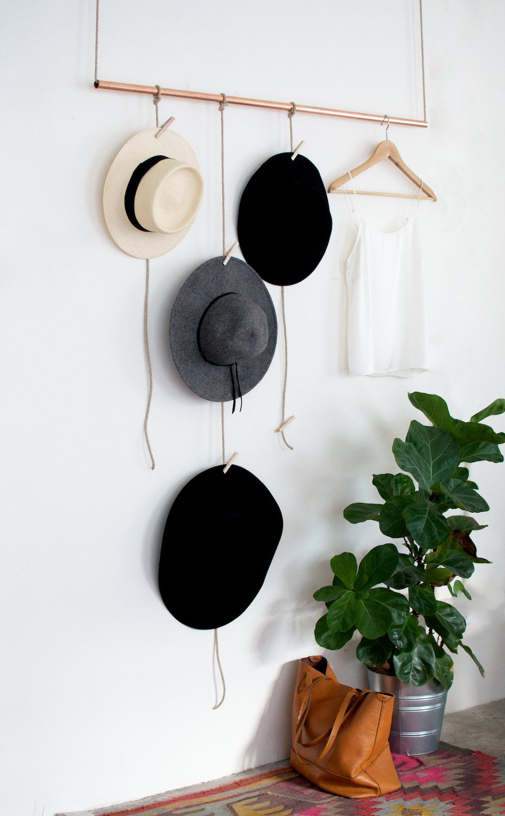 DIY hat rack