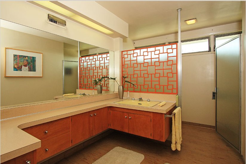 Beautiful 50s Mid Century Bathroom Vanity | lsland-love