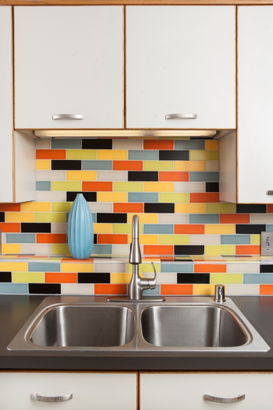 Mid Century Kitchen Backsplash