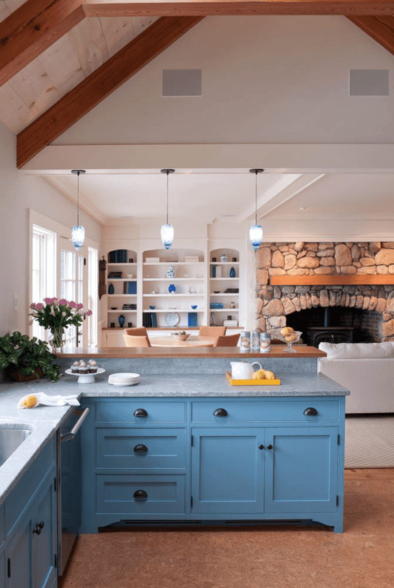 Blue Kitchen Cabinets