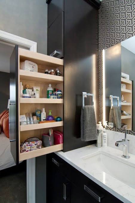 built in bathroom cabinet ideas