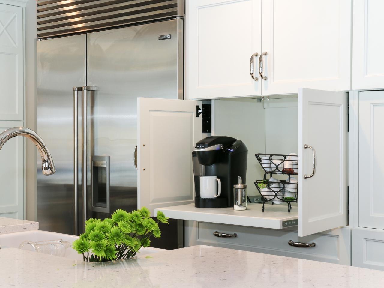 coffee station in kitchen