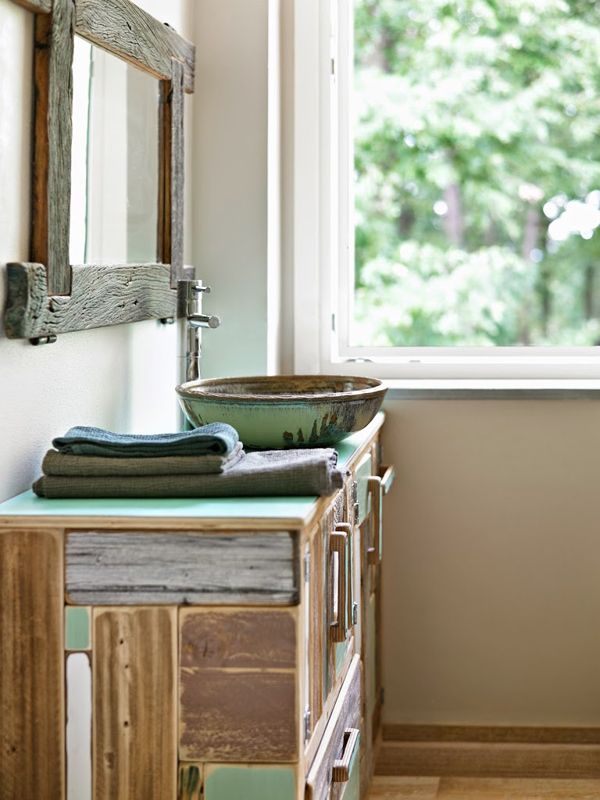 farmhouse bathroom blue