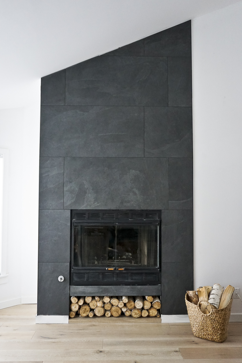 fireplace keystone tile