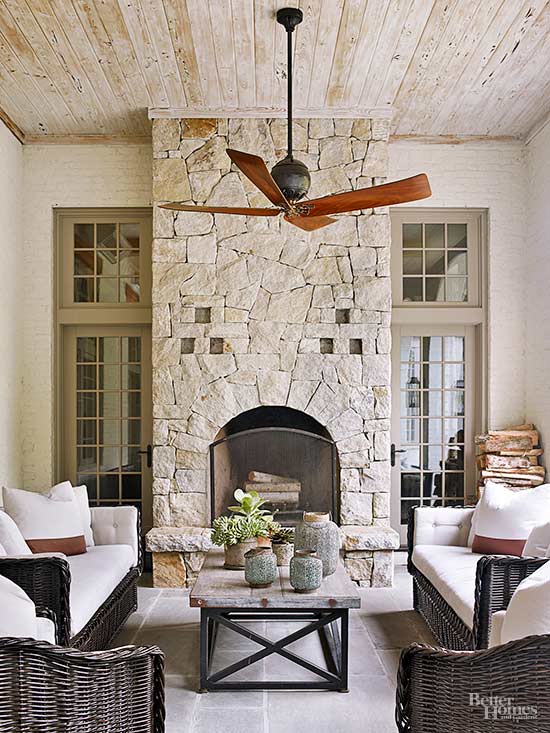 fireplace tile layout