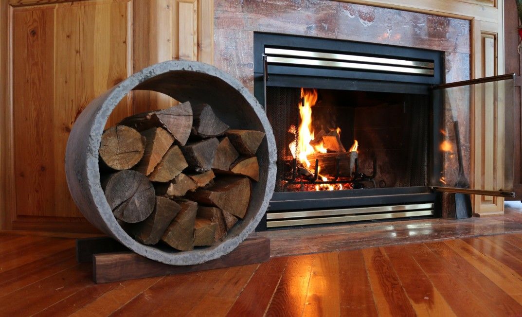 firewood storage with cover