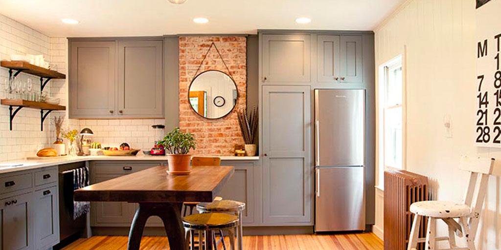 light grey kitchen cabinets yellow walls