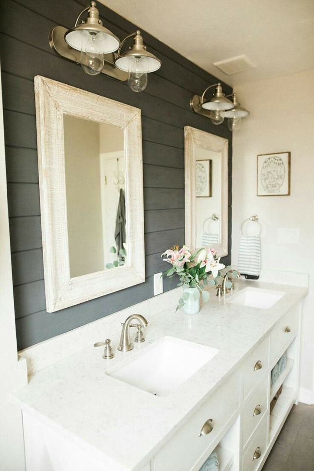 how to style a farmhouse bathroom