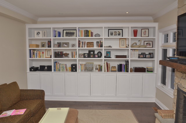 living room alcove storage ideas