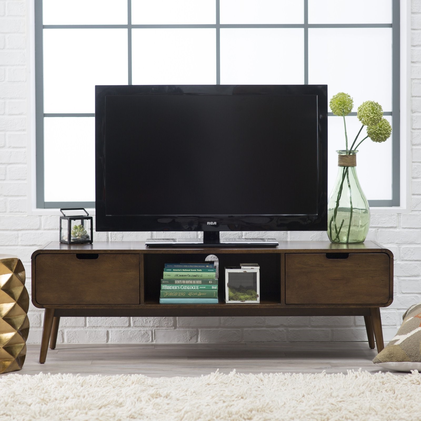 modern tv stand with fireplace