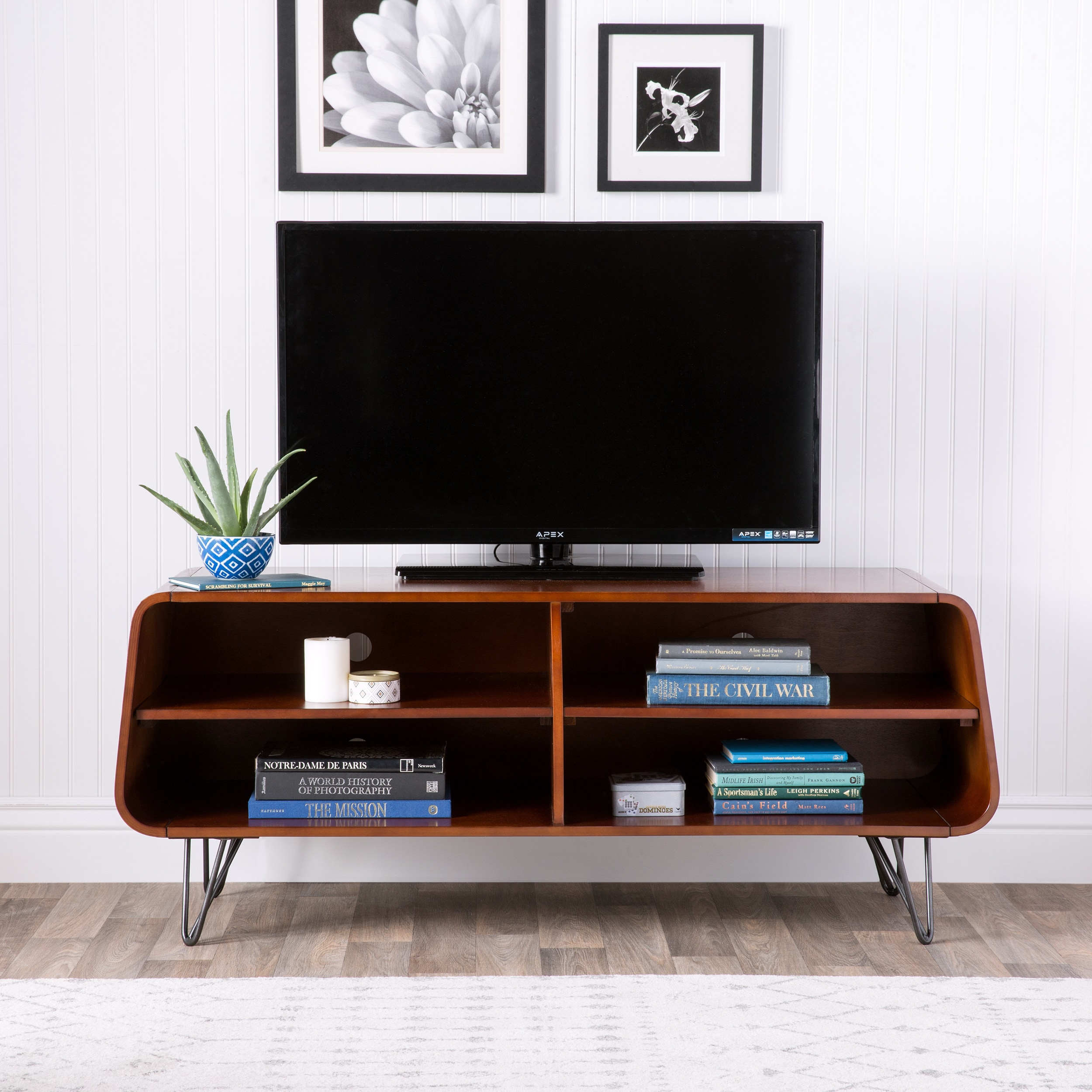 reginald mid century modern tv stand