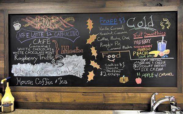 the coffee station menu