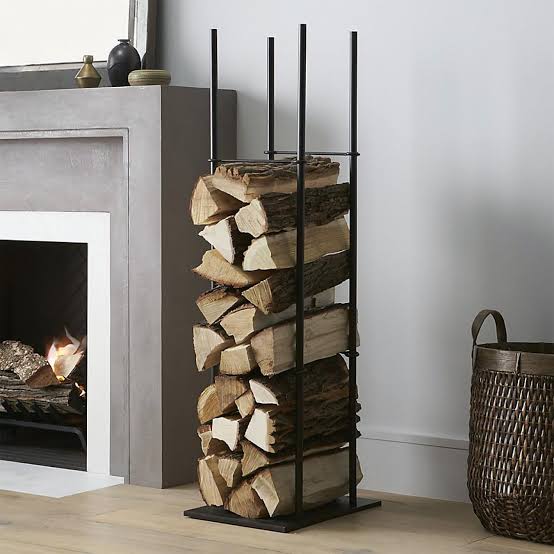 vertical firewood storage