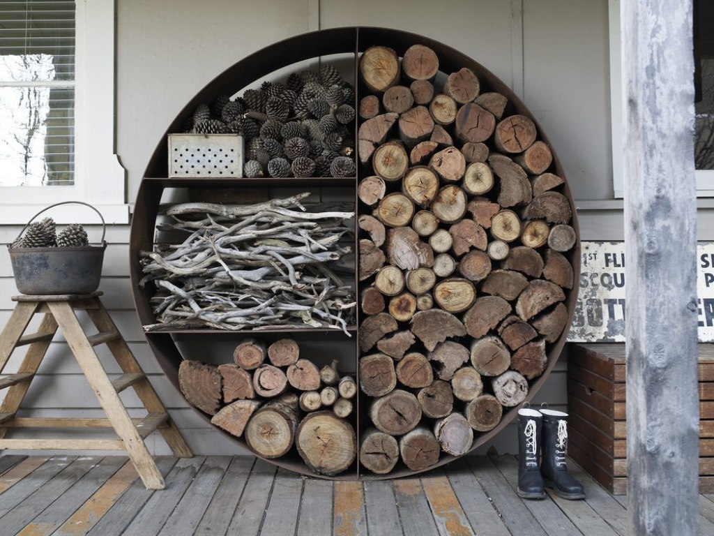 indoor firewood storage units