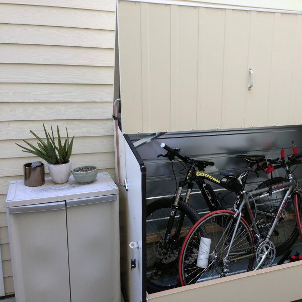 simple outdoor bike storage