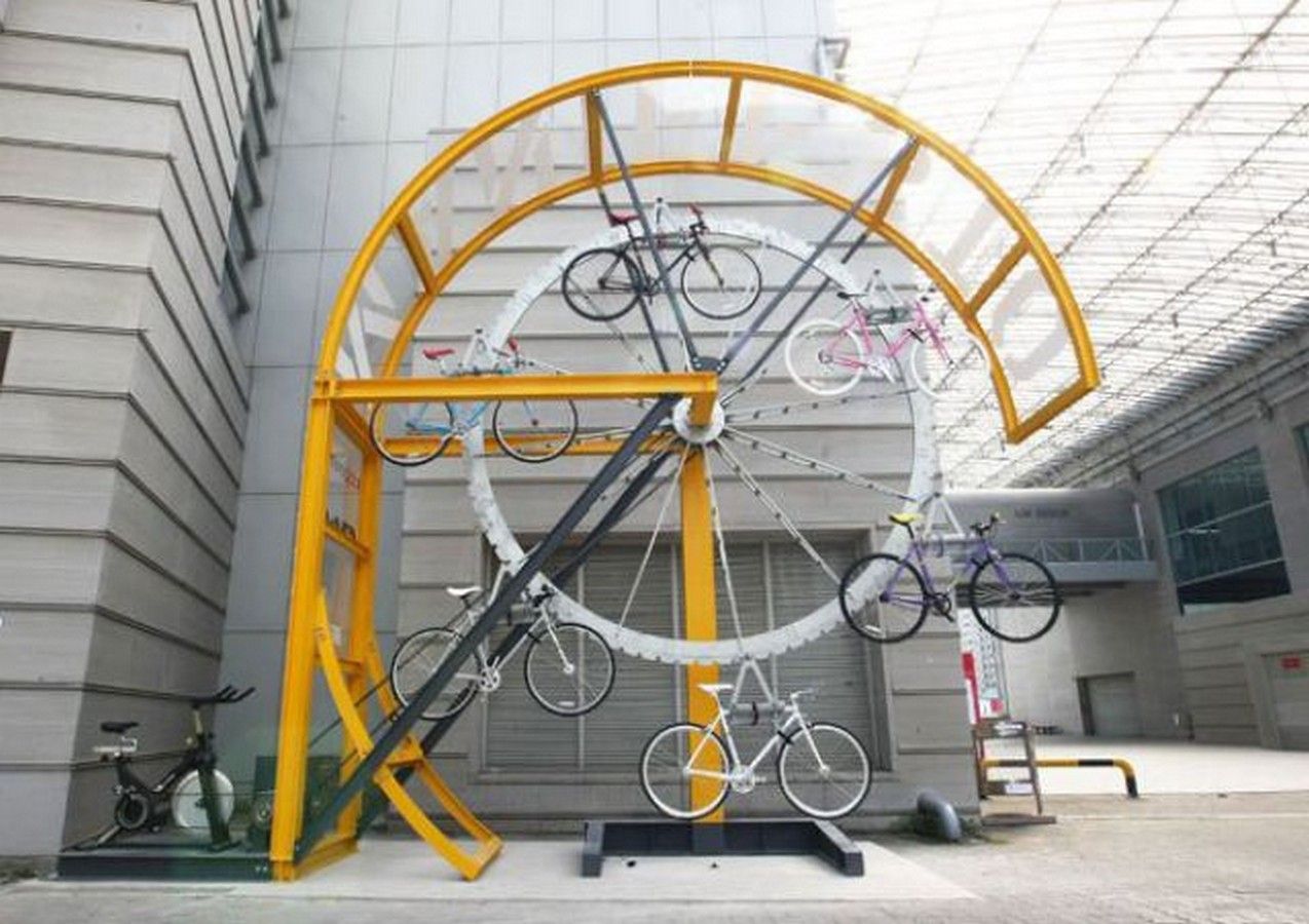 creative bike storage