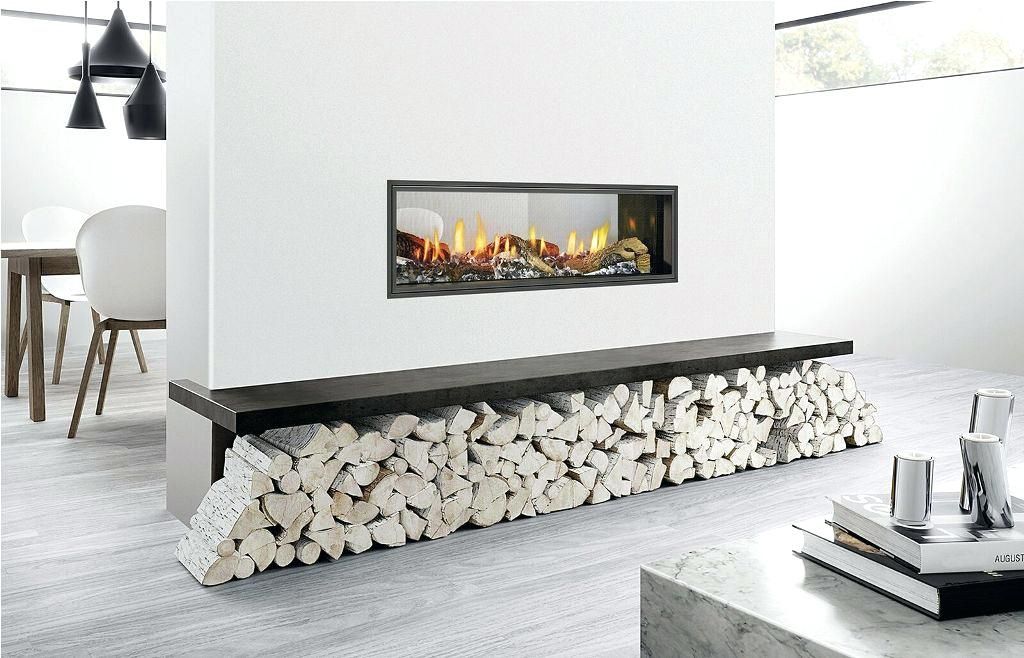 double sided electric fireplace