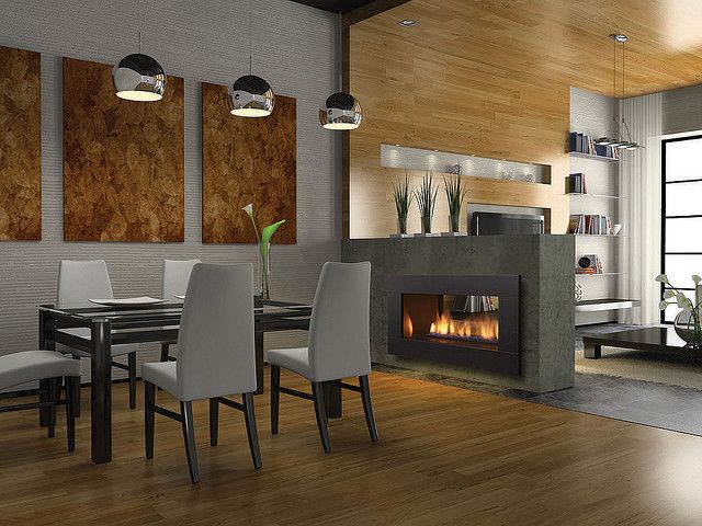 double sided fireplace kit