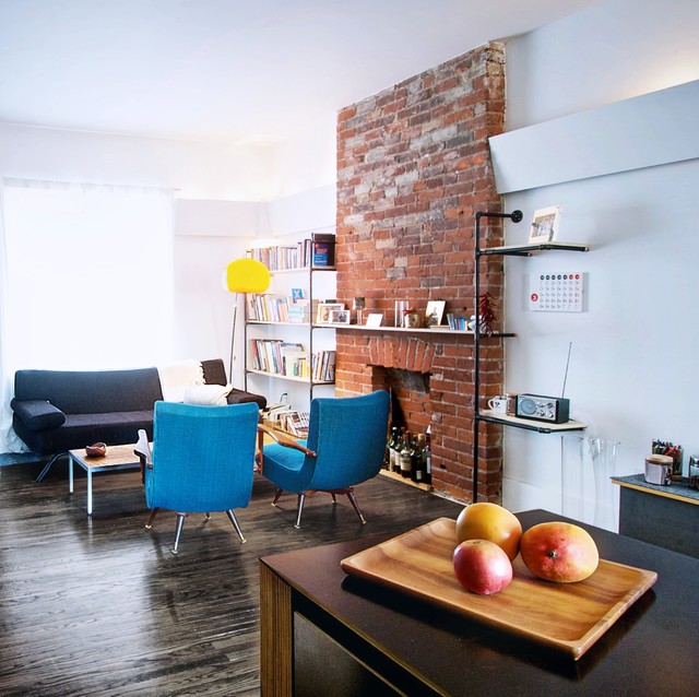 industrial living room shelf