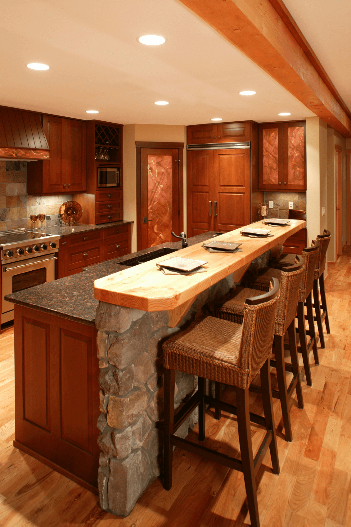 A Kitchen Island Countertop 