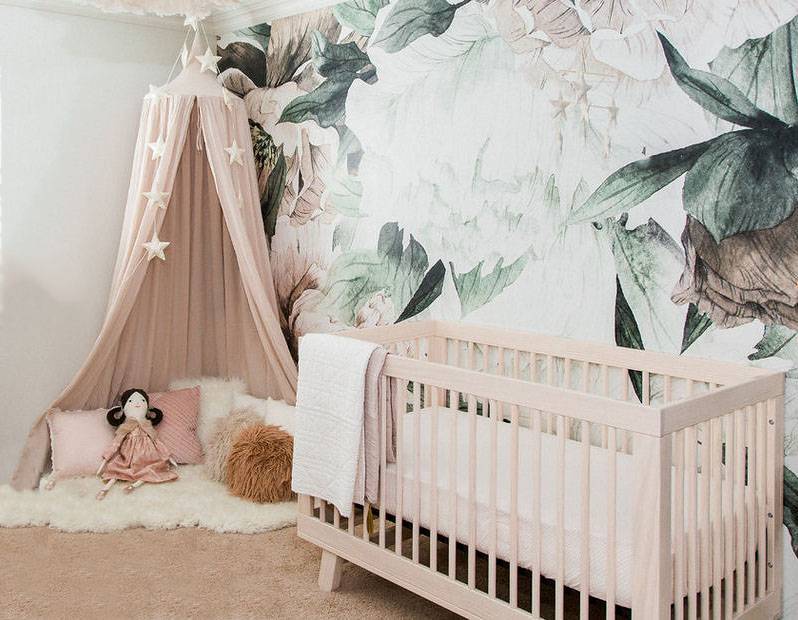 baby girl nursery ideas pink and green