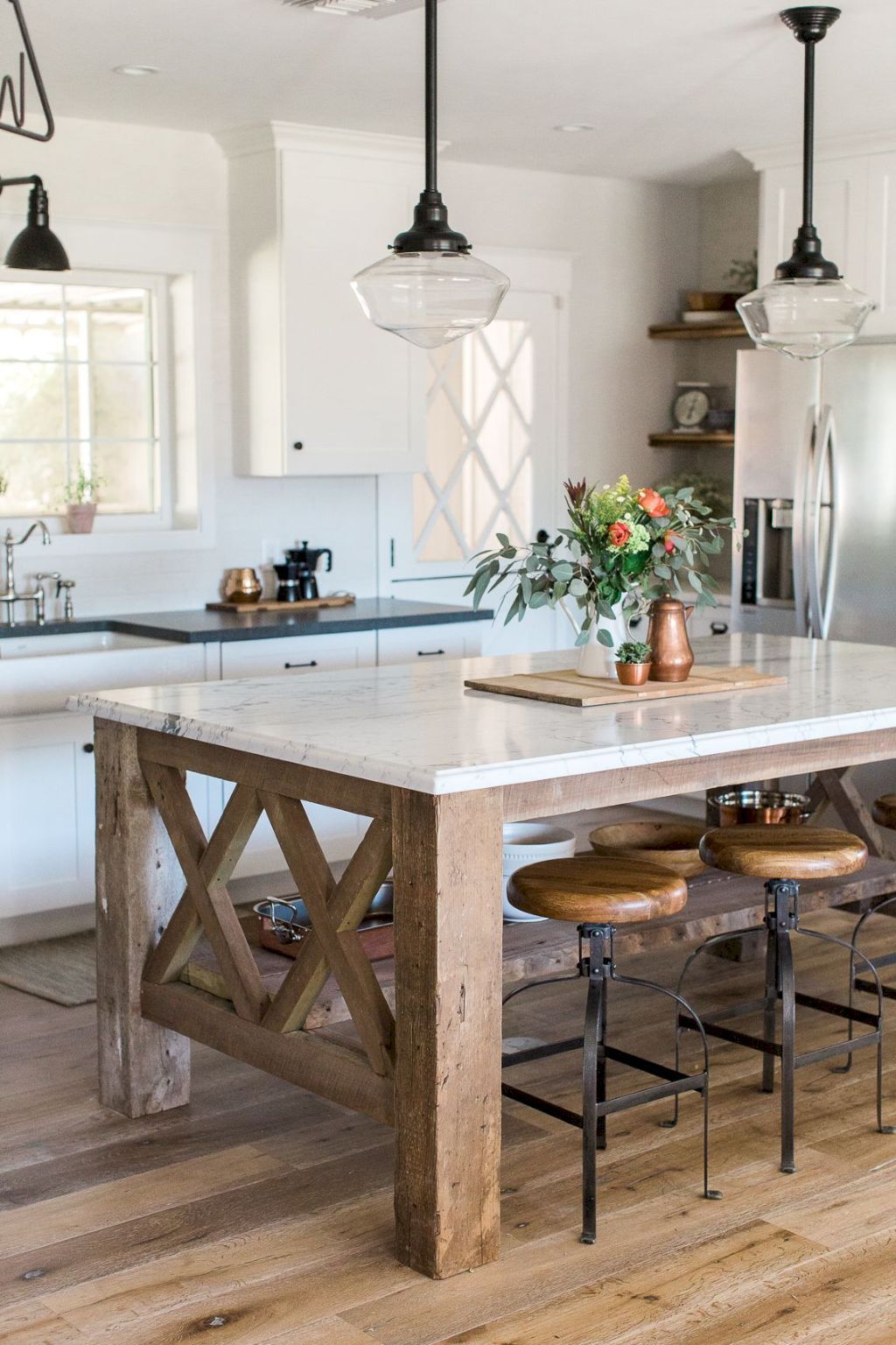 Kitchen Island Attached To Wall 