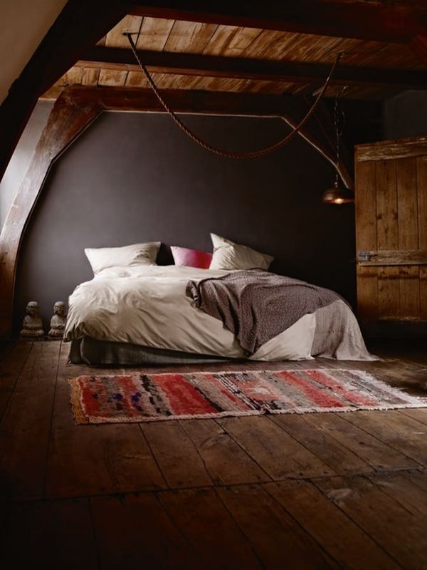 dark loft bedroom