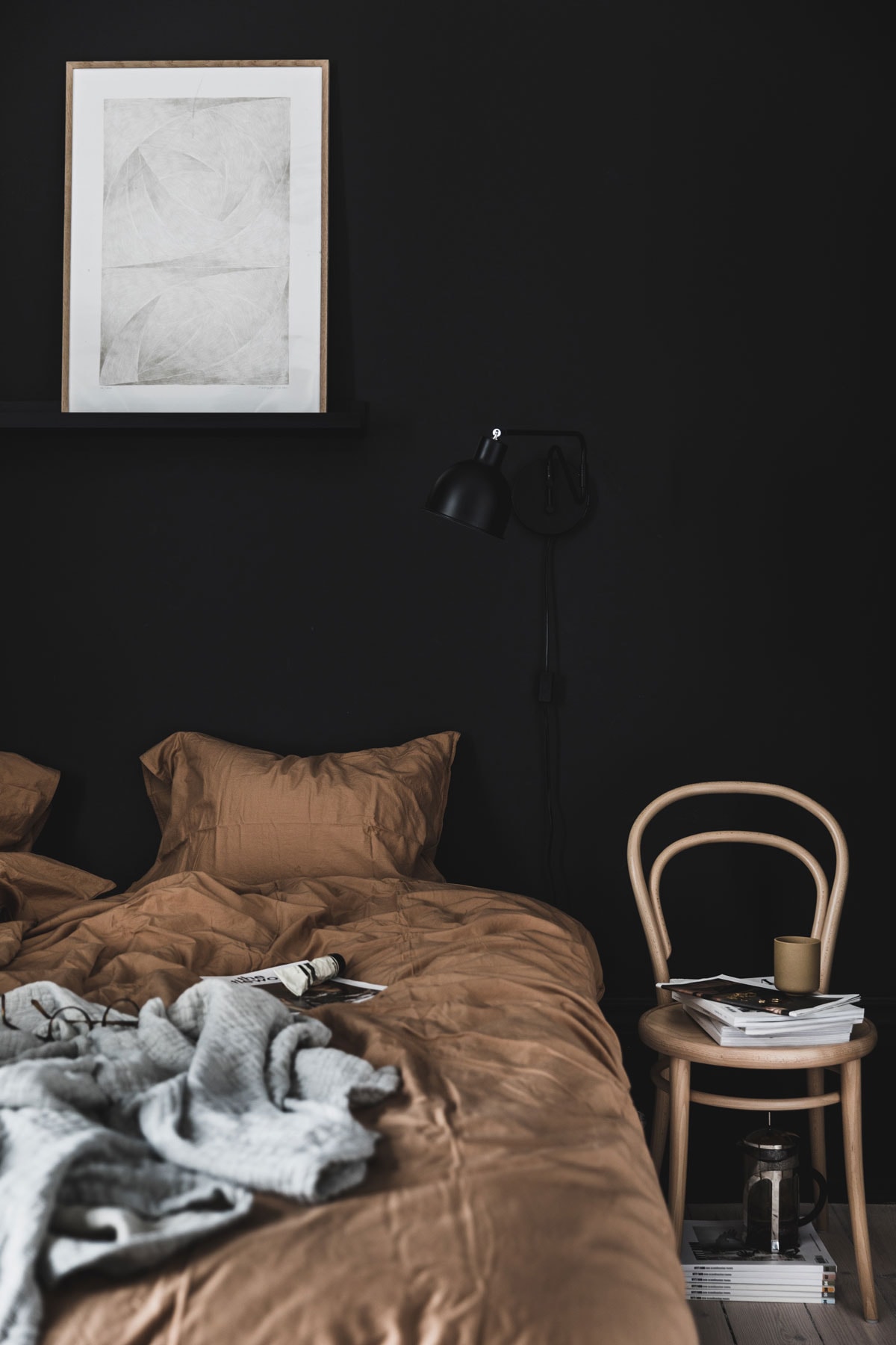 dark bedroom makeover