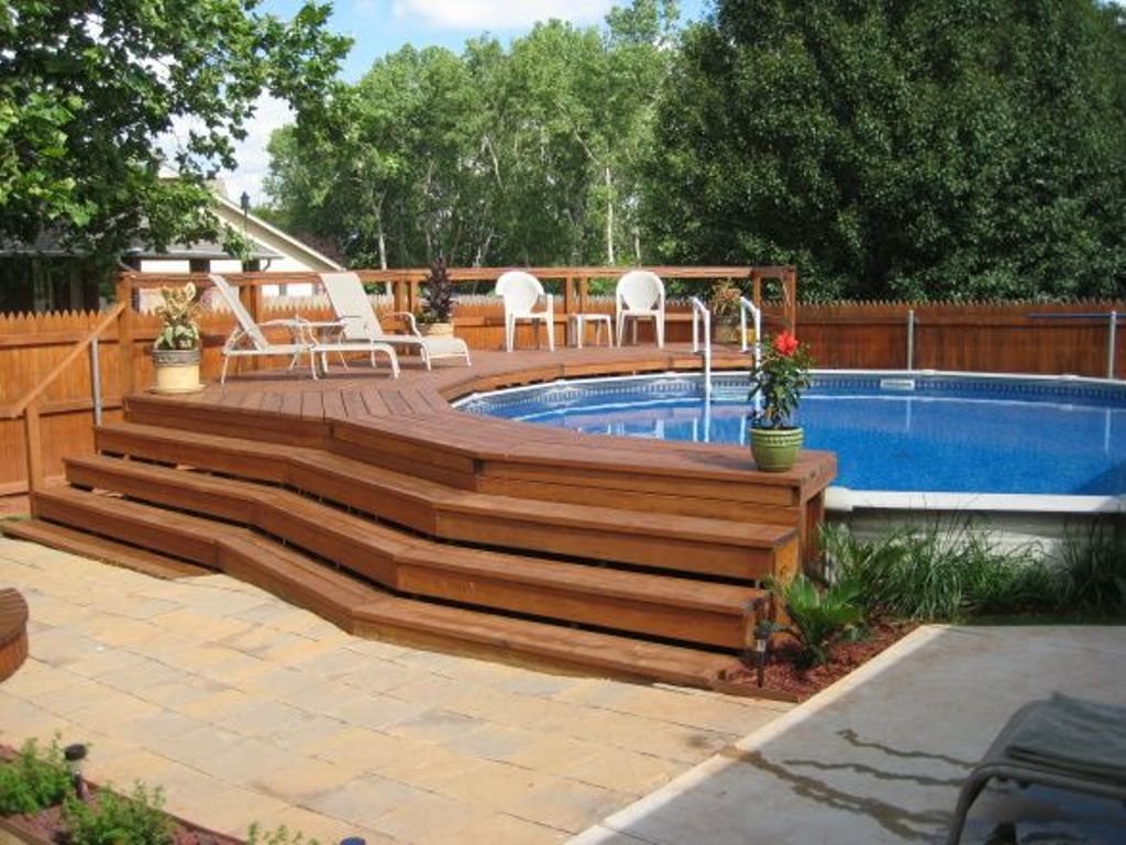 swimming pool with deck ideas