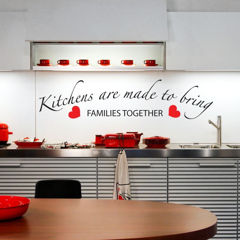 kitchen wall decor in red