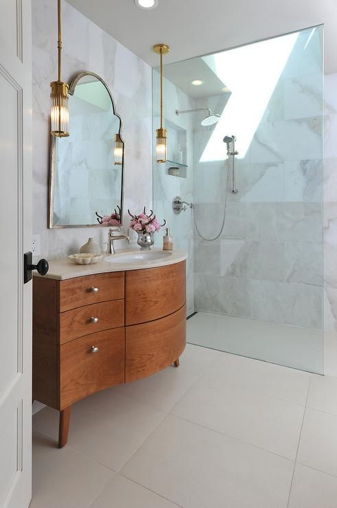 marble bathroom garbage can