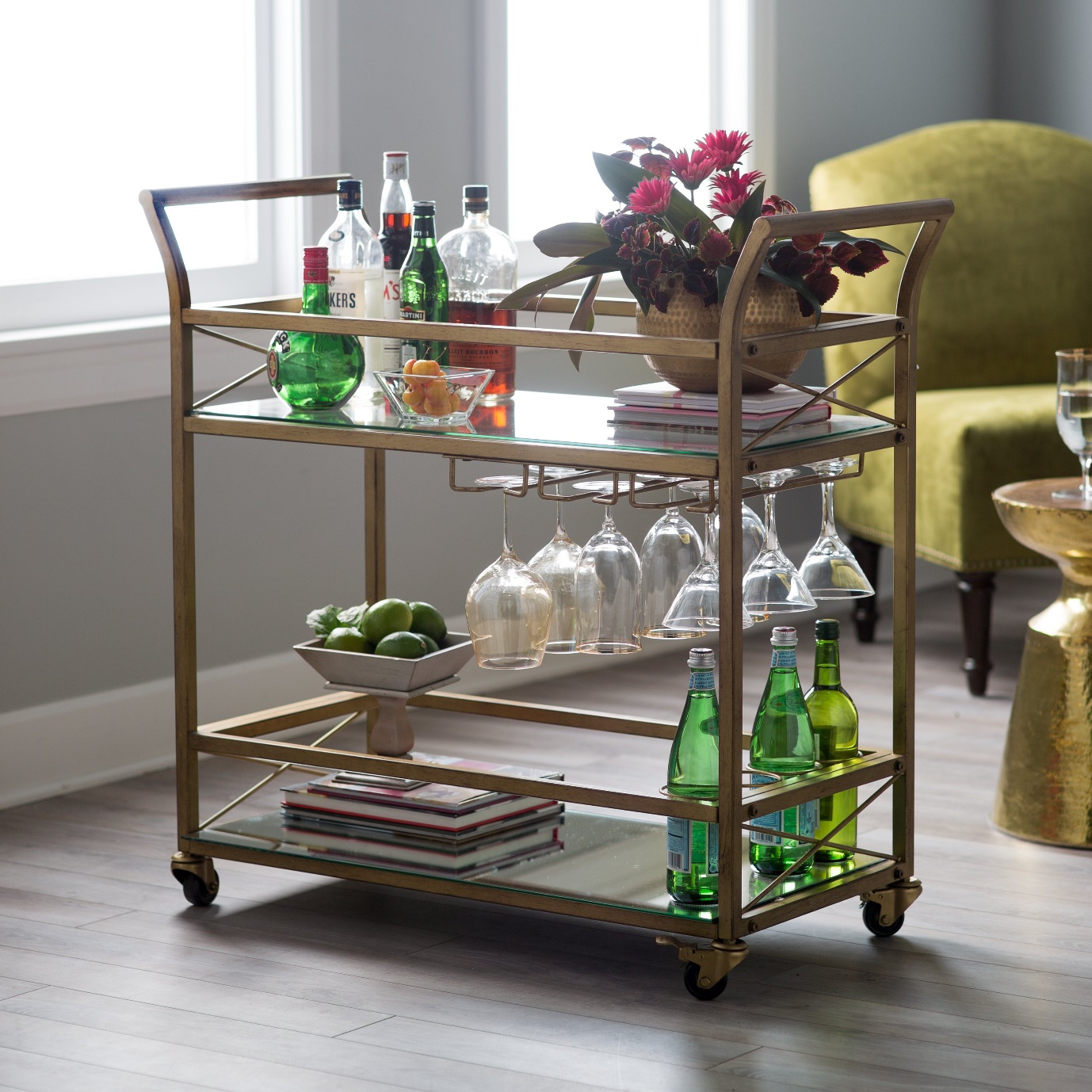 bar cart idea for small living room