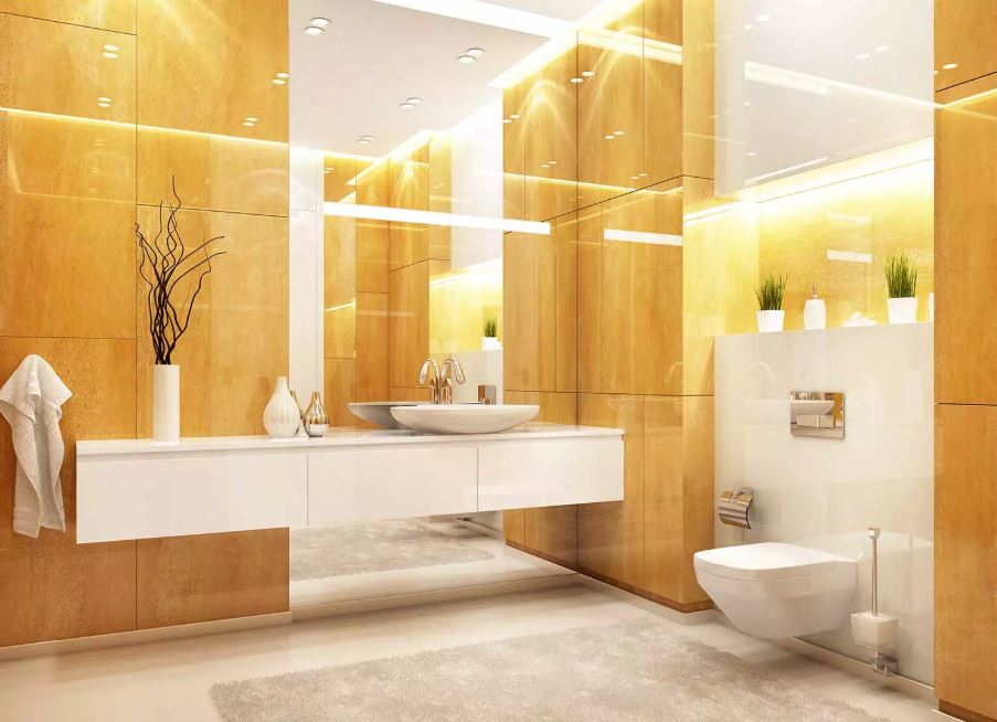 Glossy Golden Walls