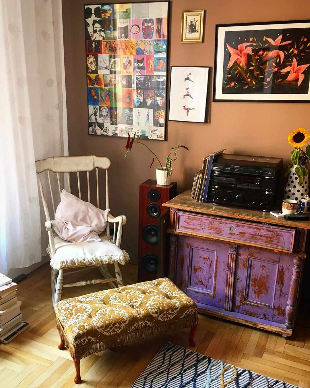 small brown-colored living room