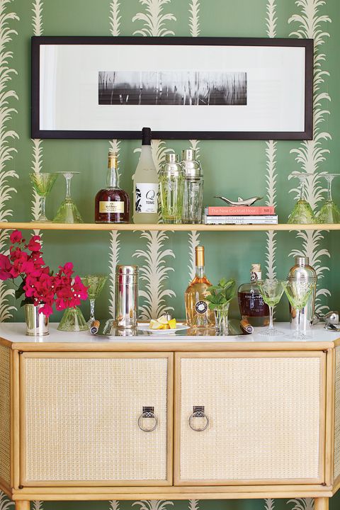 shelf in tropical theme