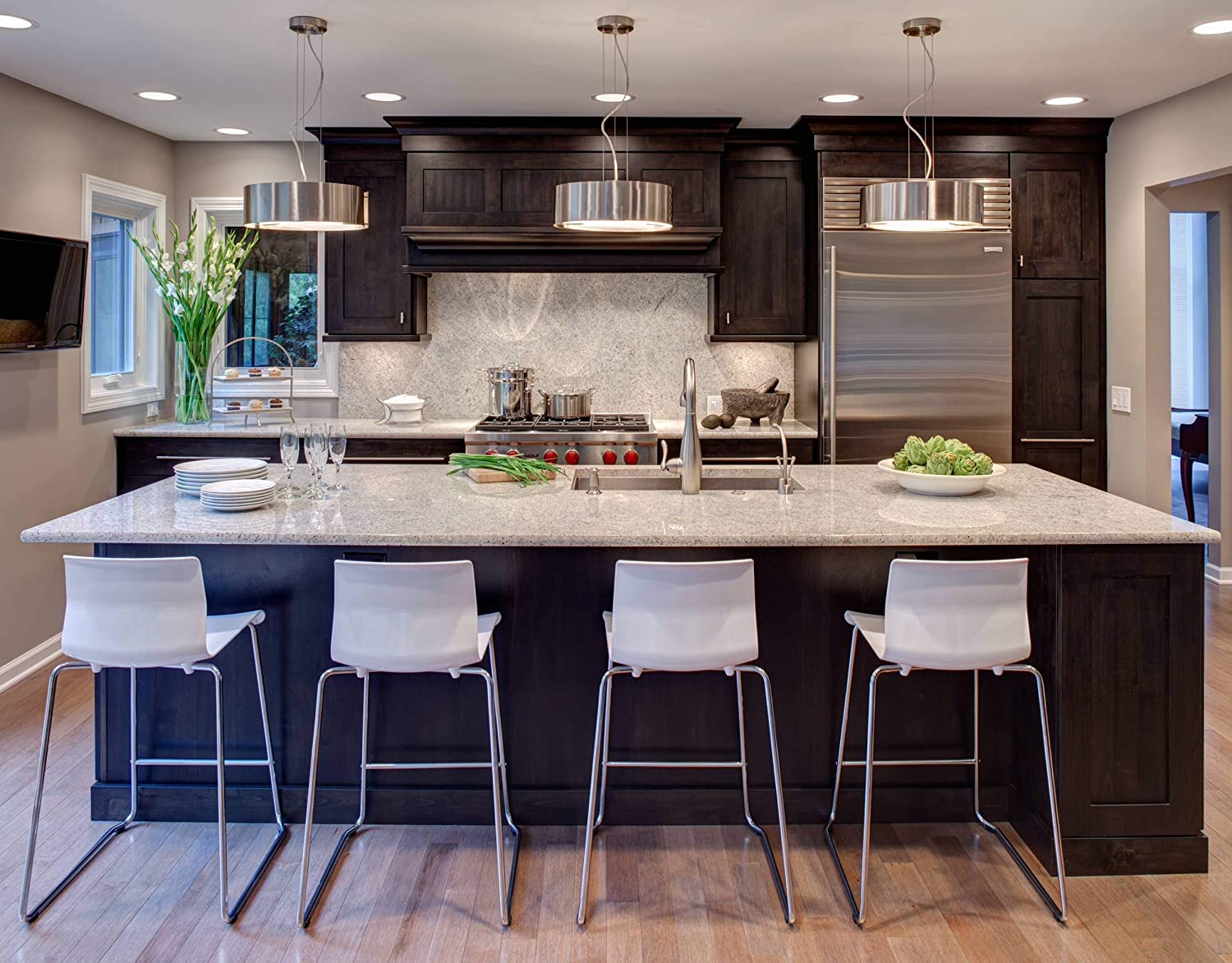 kitchen with granite countertops