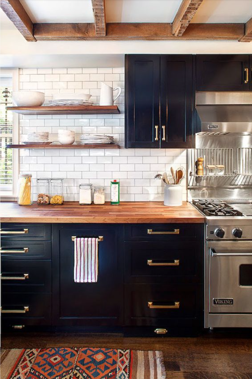 rustic kitchen with backsplash