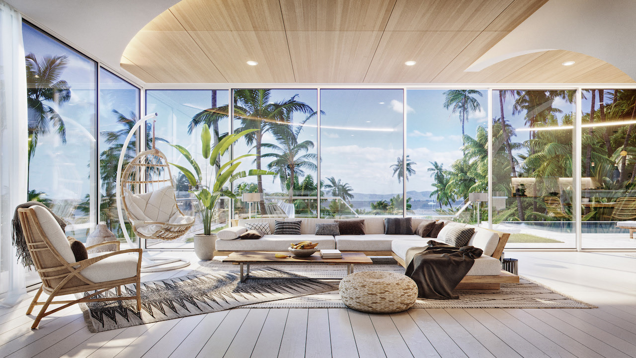 tropical living room