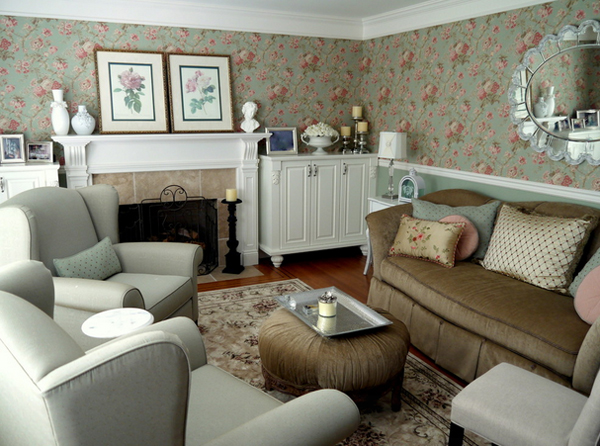 Living Room with Feminine Accent