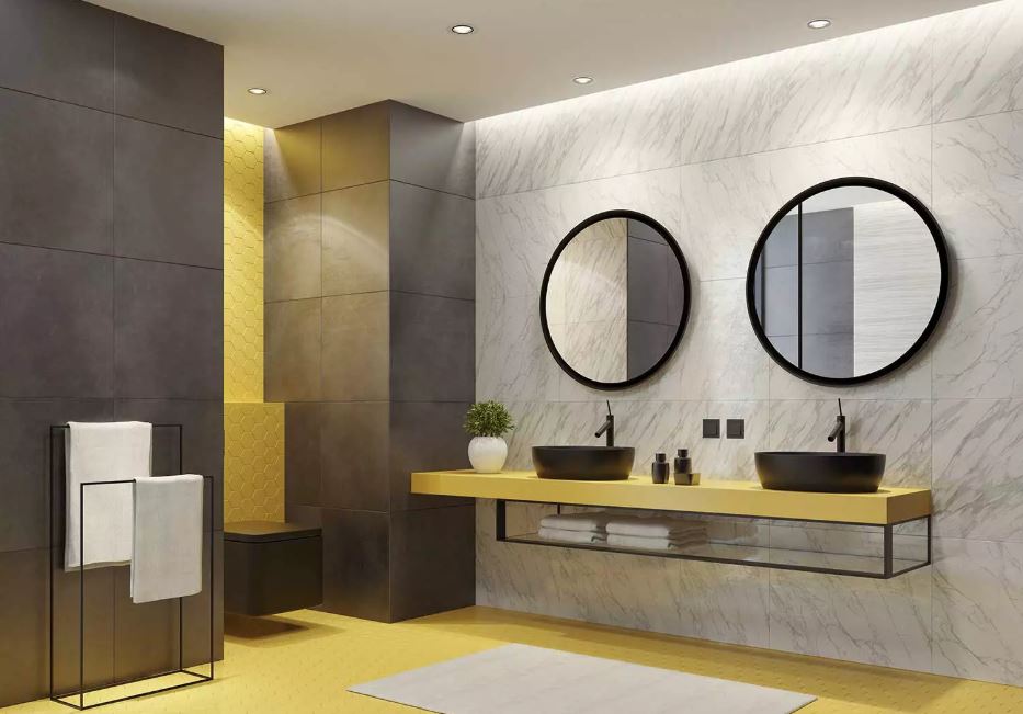 Bathroom with Two Mirrors