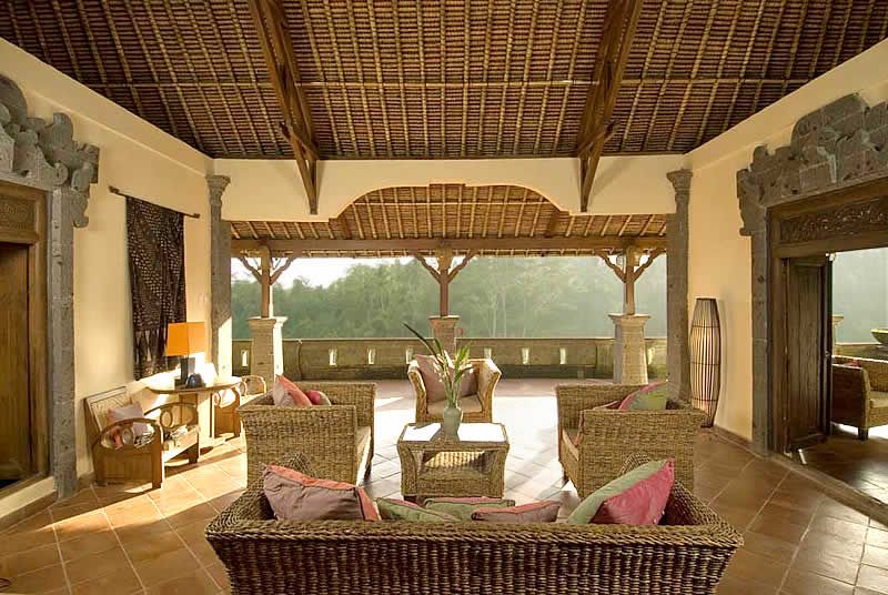 tropical Balinese style living room