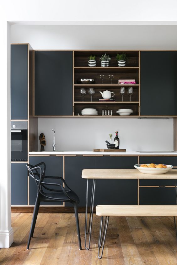 kitchen with light floorings