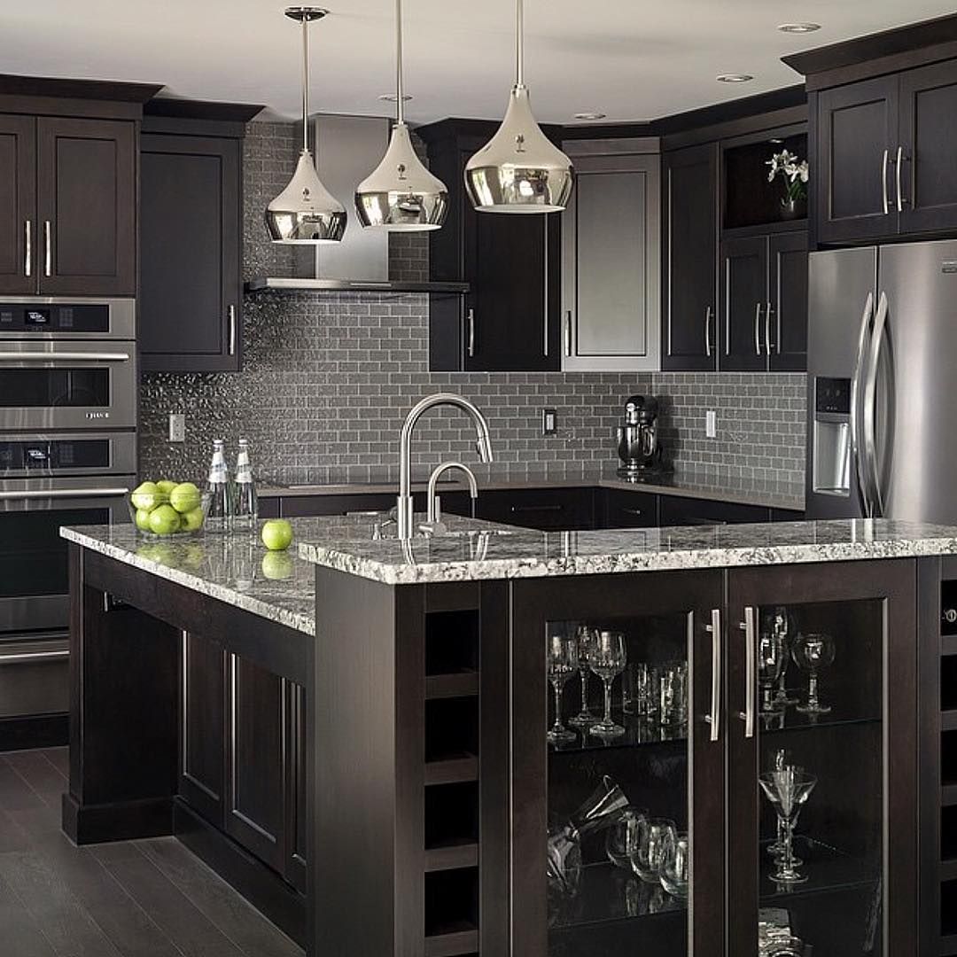 kitchen with dark floors