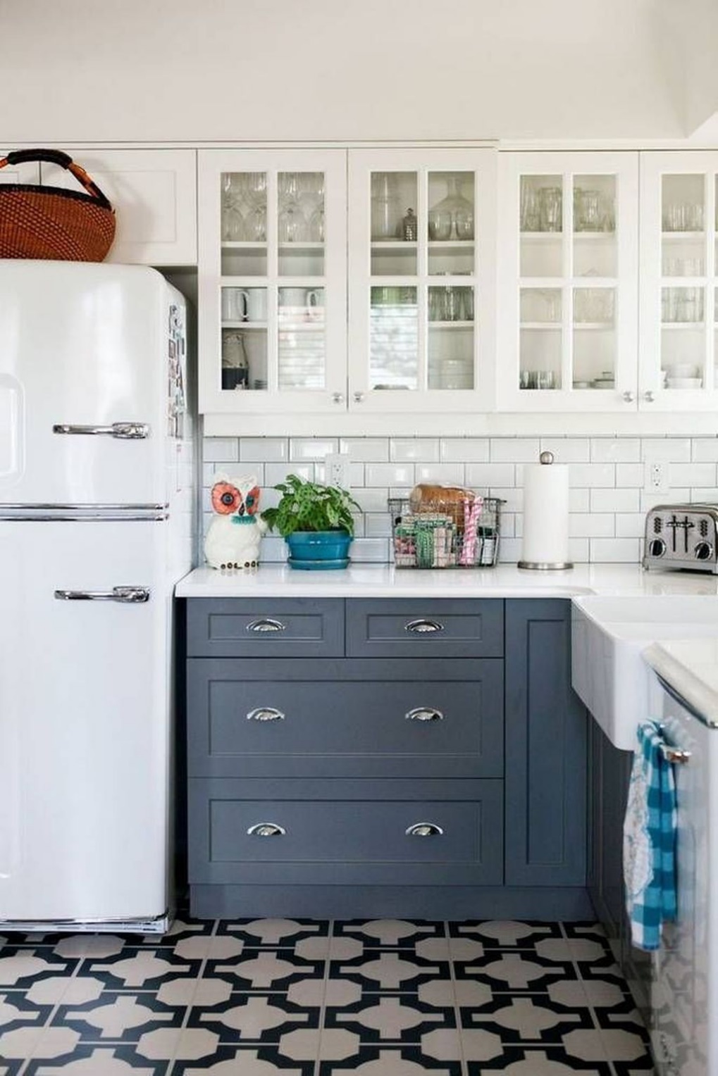 kitchen with dark grey kitchen cabinets