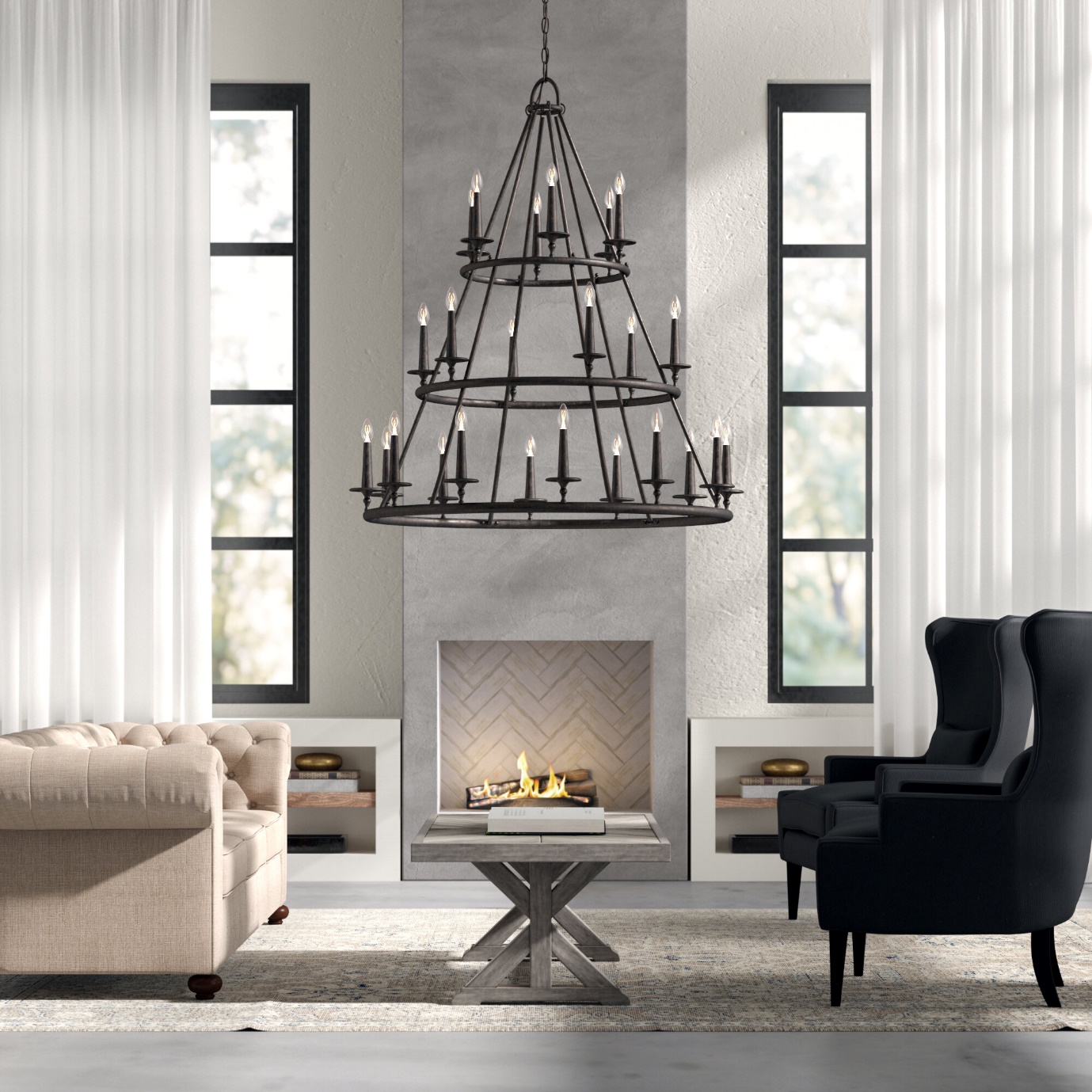 Neo Gothic lighting living room