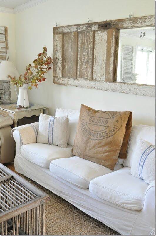 Burlap shades for living room