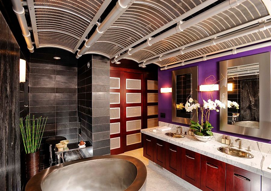 Unique Purple Bathroom