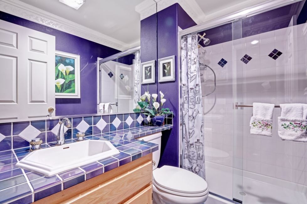 Bright Purple Bathroom