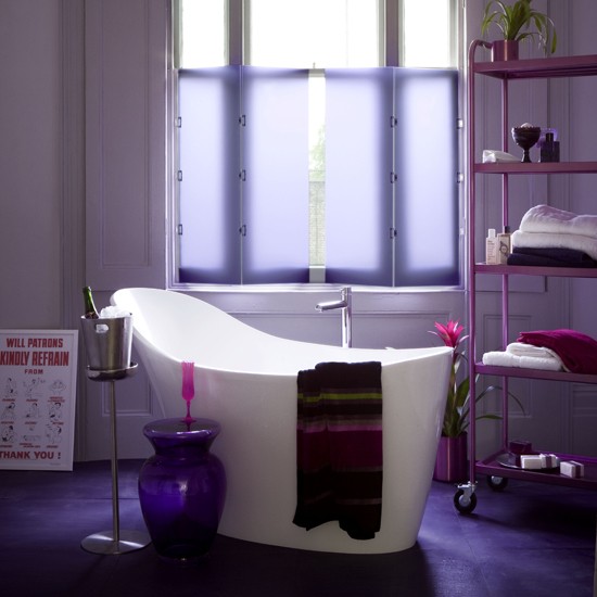 Modern Purple Bathroom